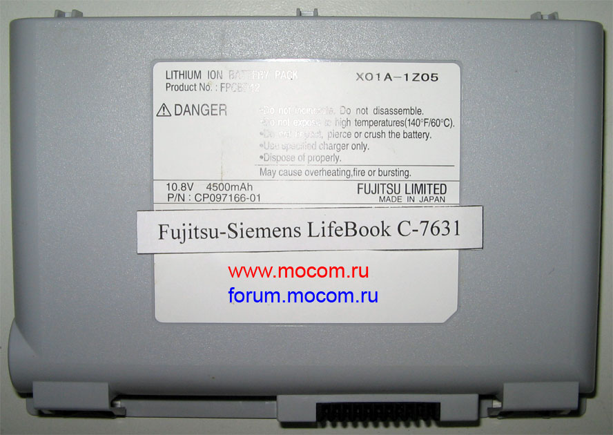  FS LifeBook C-7631: -  FPCBP42, CP097166-01; 10.8V - 4500mAh