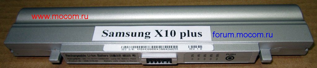  Samsung X10 plus:  SSB-X10LS6, DC 11.1V - 4400mAh