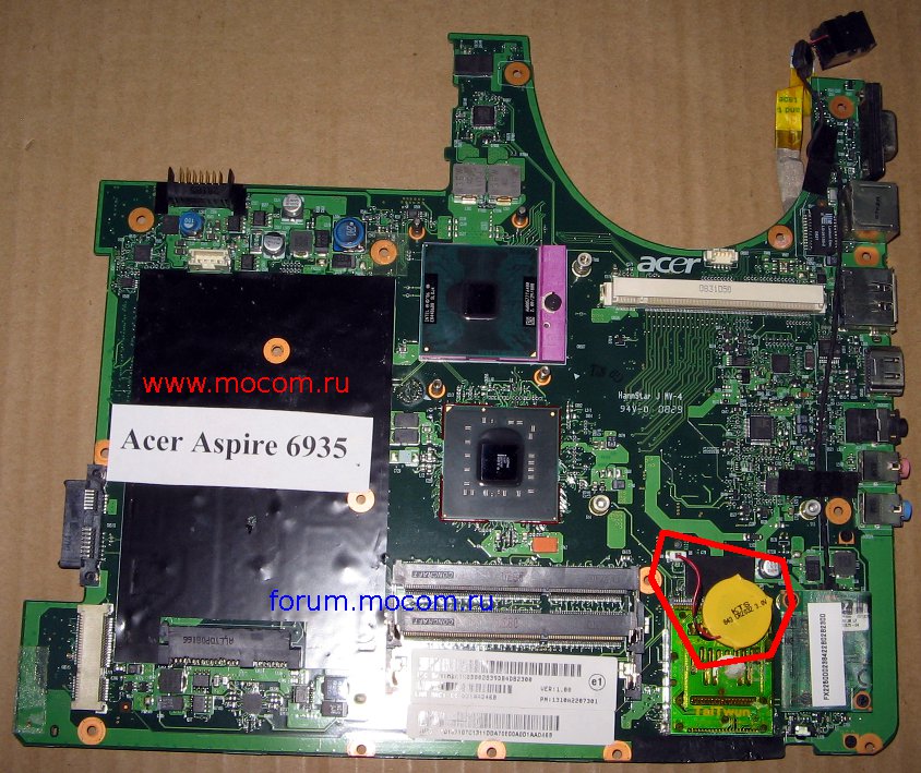  Acer Aspire 6935:  BIOS 843 CR2032 3.0V
