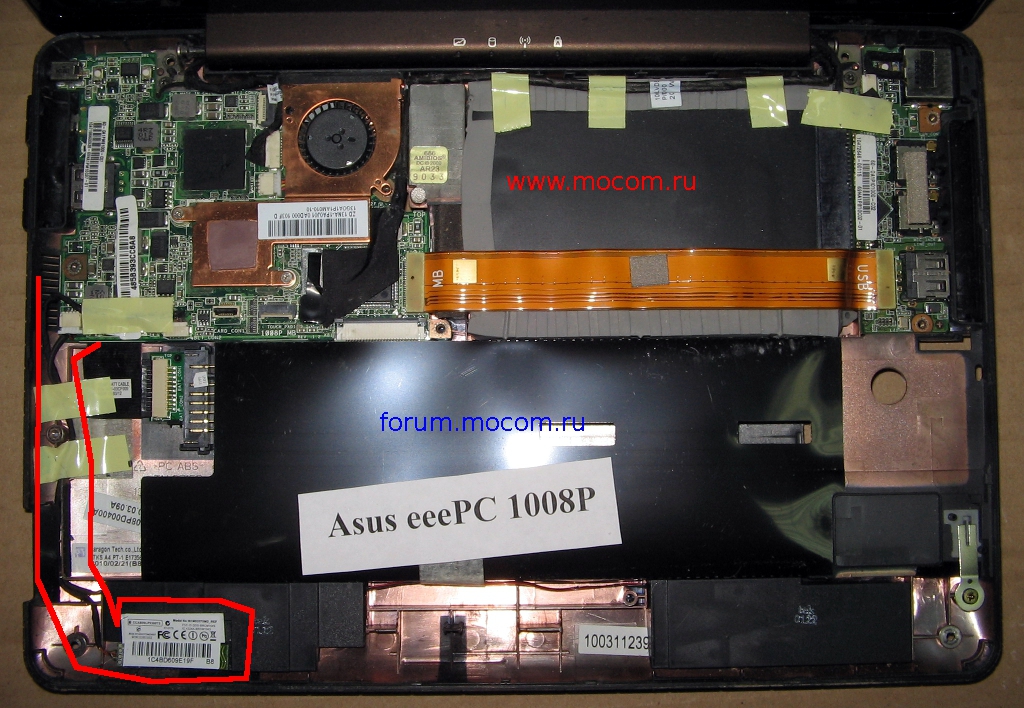  Asus Eee PC 1008P: Bluetooth BCM92070MD_REF AW-BT270;  1414-034000