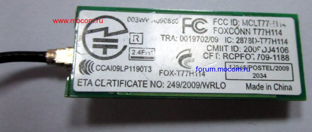  Sony VAIO VPCEA3S1R / PCG-61211V: Bluetooth T77H114.32 LF +    073-0101-7592_A
