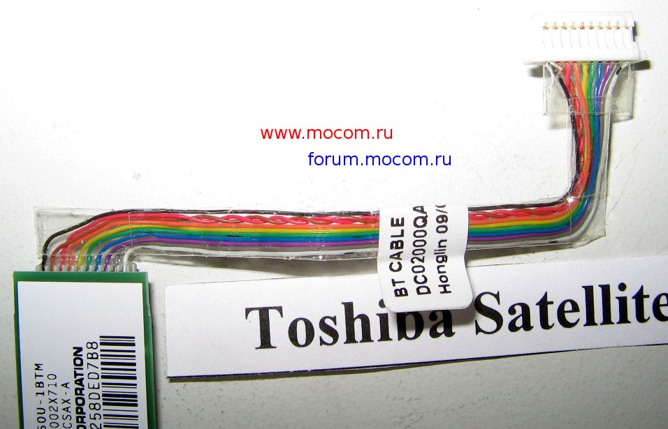  Toshiba Satellite L500-1WR: BlueTooth Toshiba PA3750U-1BTM G86C0002X710;  DC02000QA00