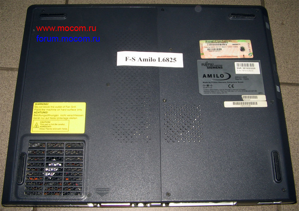  Fujitsu-Siemens Amilo Pro L6825: 