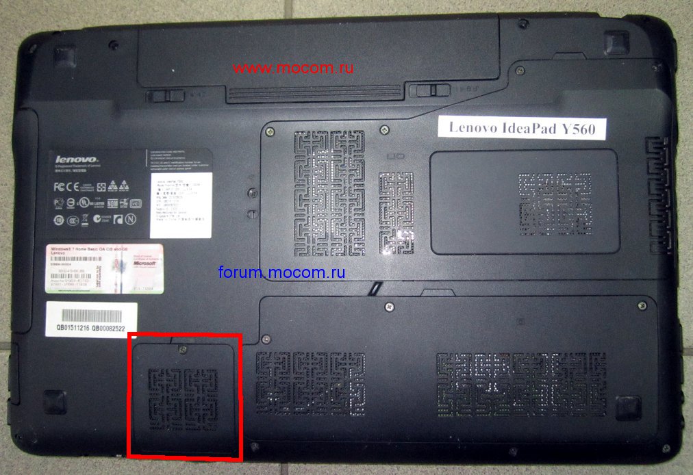  Lenovo IdeaPad Y560:    Mini PCI ExpressCard