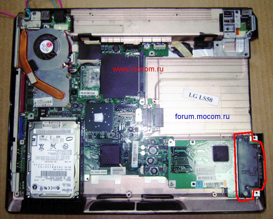  LG LS50:  PCMCIA / PCMCIA Frame Bracket