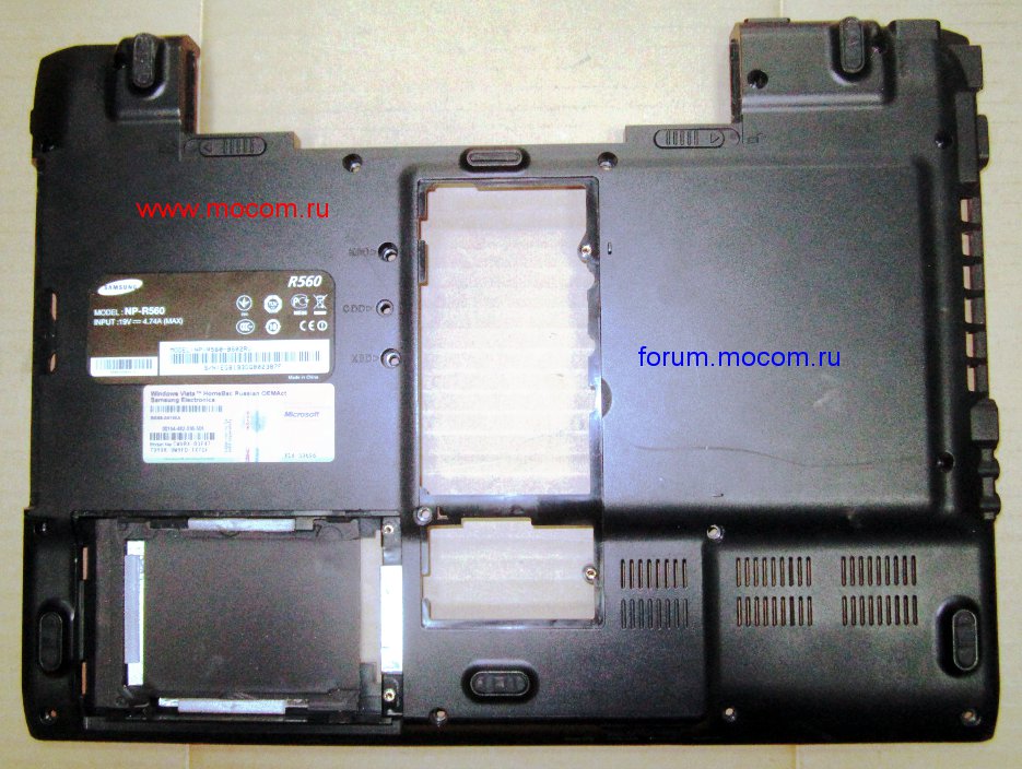  Samsung R560:   / Bottom Case; BA81-03363A BA75-01856 BA81-04470A-T BA75-02018A