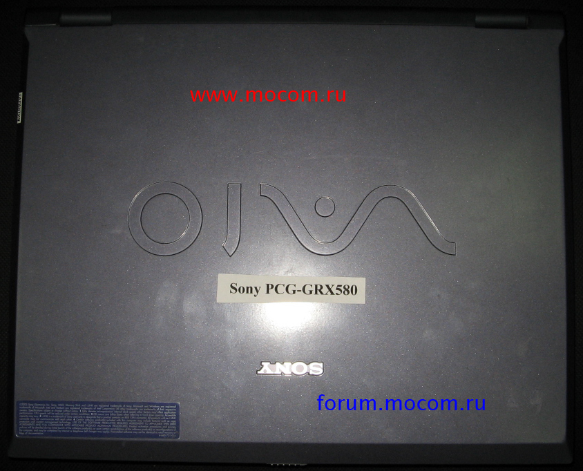  Sony VAIO PCG-GRX580:  