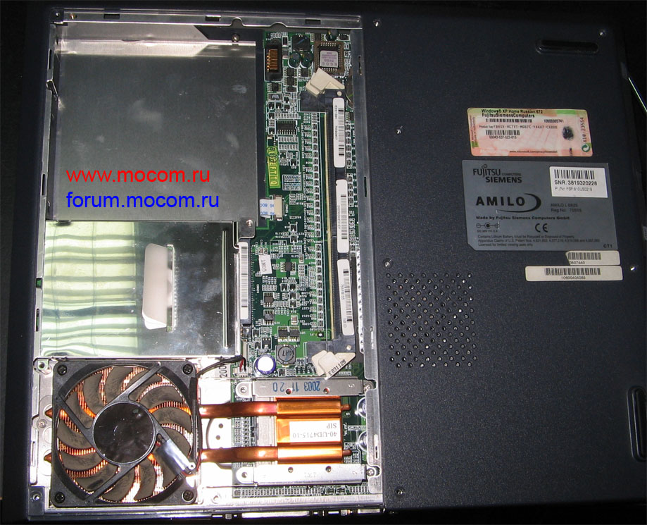  Fujitsu-Siemens Amilo Pro L6825:  /  / cooler  Y.S. TECH FD057010HB, DC5V 0.28A,   40-UD4715-10