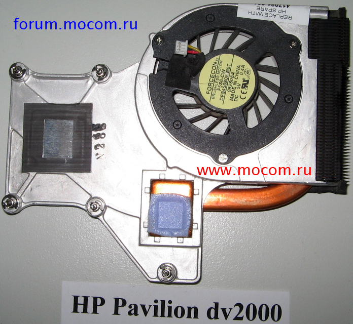  HP Pavilion dv2000 / dv2700:  /  / cooler Forcecon F5S6-CW, DFS450805MI0T, DC5V 0.4A
