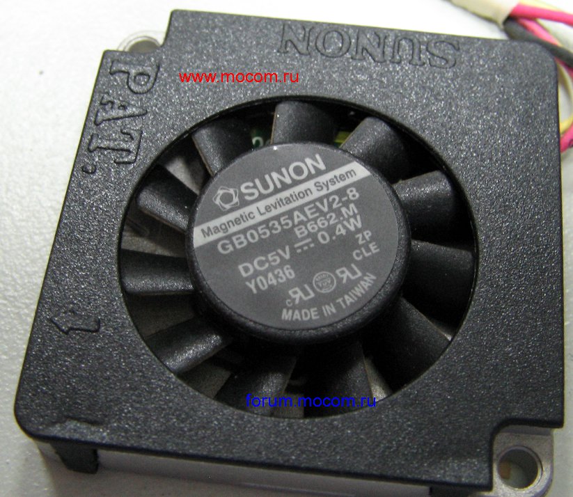  RoverBook Partner B210:  SUNON GB0535AEV2-8, DC5V - 0.4W; B662.M Y0436