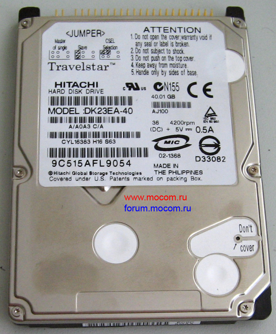   : HDD HITACHI DK23EA-40 40GB, 4200rpm, IDE