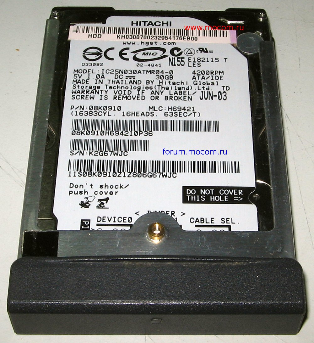   : HDD Hitachi IC25N030ATMR04-0 30Gb, 4200rpm