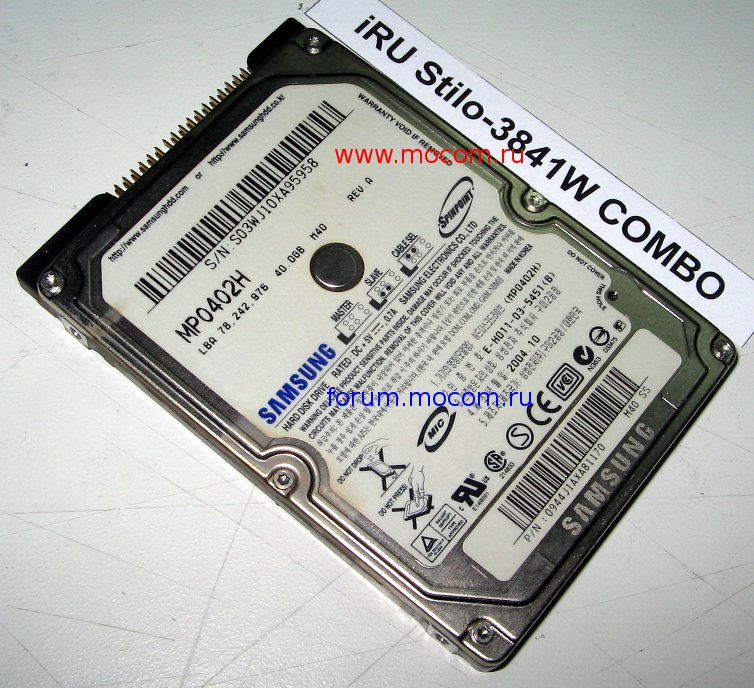   : HDD Samsung MP0402H 40Gb IDE
