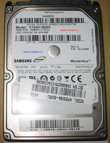   : HDD Samsung ST640LM000 640Gb SATA