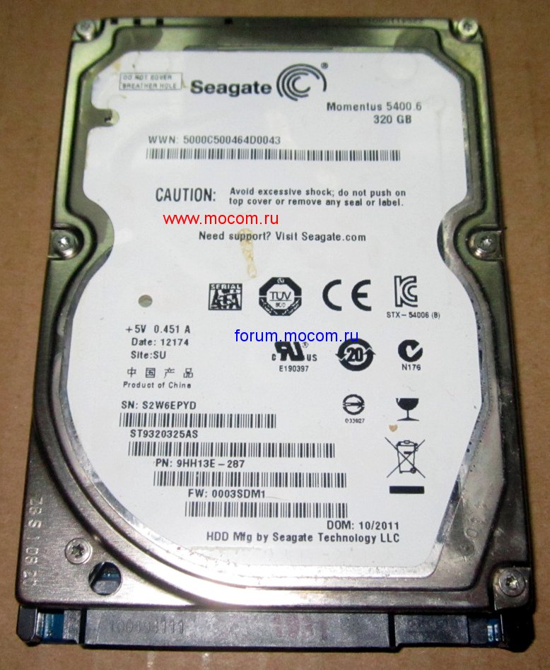   : HDD Seagate ST9320325AS 320GB, SATA, 5400 rpm
