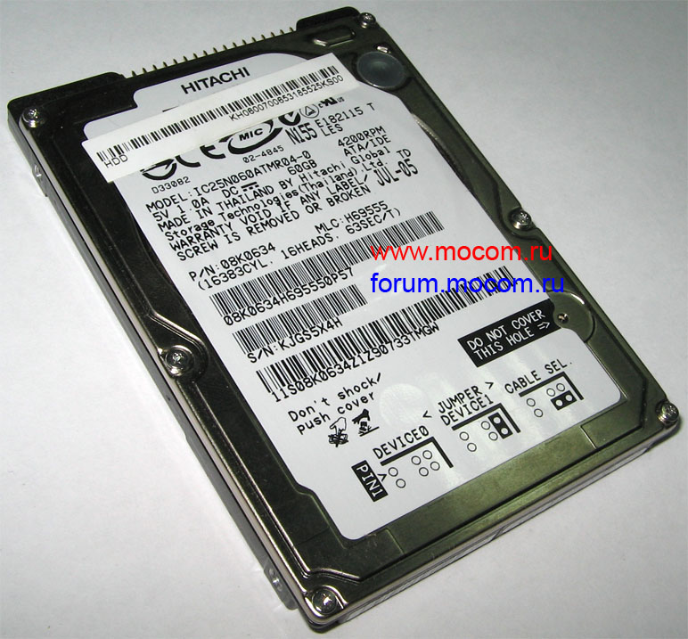  Acer TravelMate 2410:  HDD