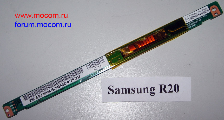  Samsung R20:  PWA-I/W BD, DA-1A08-SS(L), 316805600001-R0C, 73391031 CC 0712A
