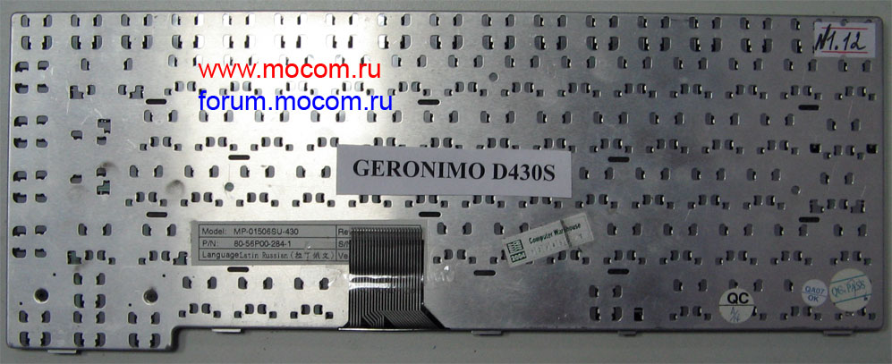  Clevo D430S:  MP-01506SU-430, 80-56P00-284-1, Chicony