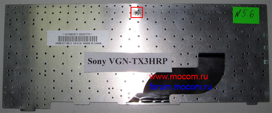  Sony VAIO VGN-TX3HRP / PCG-4HHP / VGN-TX650P:  HMB321YB12 V9-01A