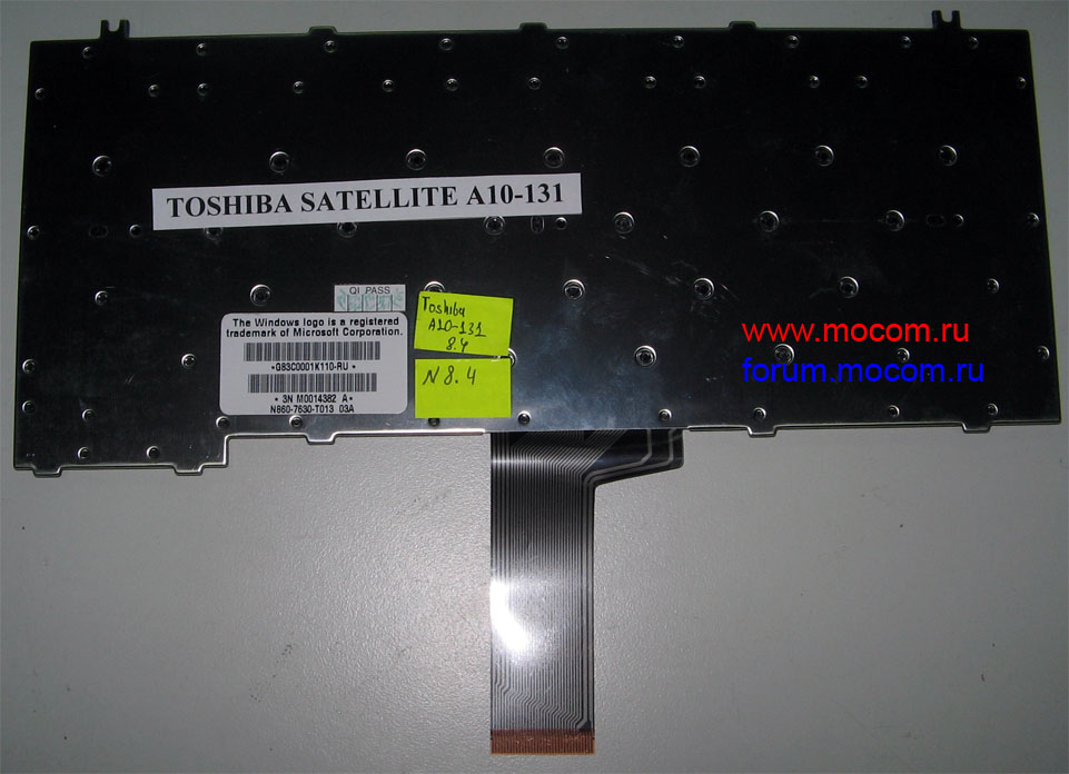  Toshiba Satellite A10-131:  3N M0014382 A, N860-7630-T013 03A