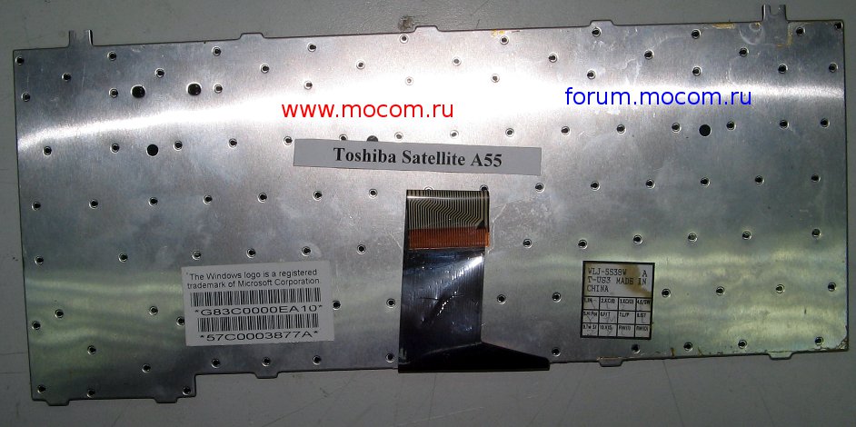  Toshiba Satellite A55 / A50-432:  G83C0000EA10, WLJ-5538W