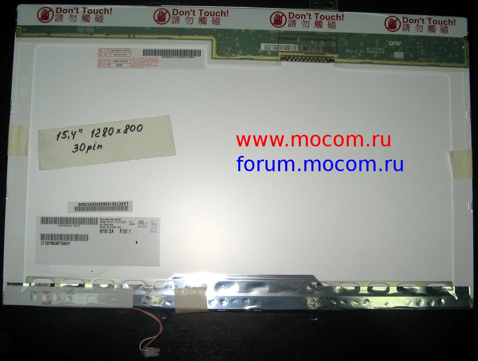 Acer Aspire 5600 / 3650 / Asus X50M:  15.4" (1280x800), 30 pin, B154EW02