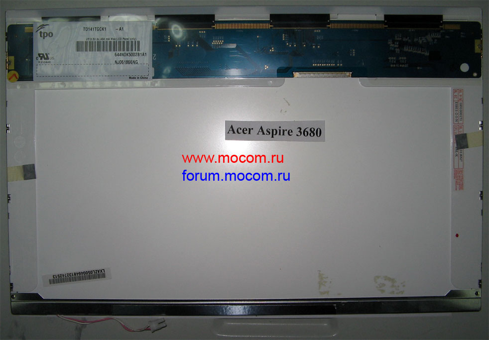 Acer Aspire 3680: 14.1" 1280x800, ,   TD141TGCK1