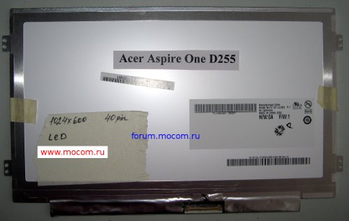  Acer eMachines eM350-21G16l / Aspire One D255E-13DQrr:  10.1" 1024x600, 40pin, , B101AW06 V.1