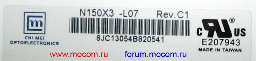    Acer TravelMate 2350 / 4150: 15" (1024x768), , 30 pin, N150X3 -L07