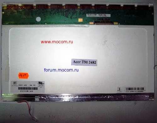  Acer TravelMate 2482WXMi:  N141I1-L02 Rev. C1; 14.1" 1280x800, 30 pin