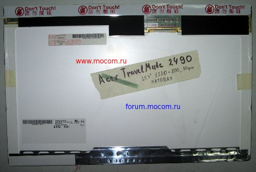  Acer TravelMate 2490:  15.4" 1280x800, 30 pin, ;  : B154EW02 V.0