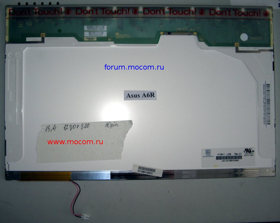  Asus A6R:  15.4" 1280x800, 30 pin, N154I1 -L0B