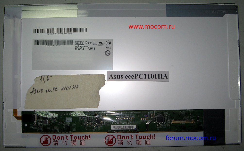  Asus Eee PC 1101HA:  11.6" 1366x768, , B116XW02