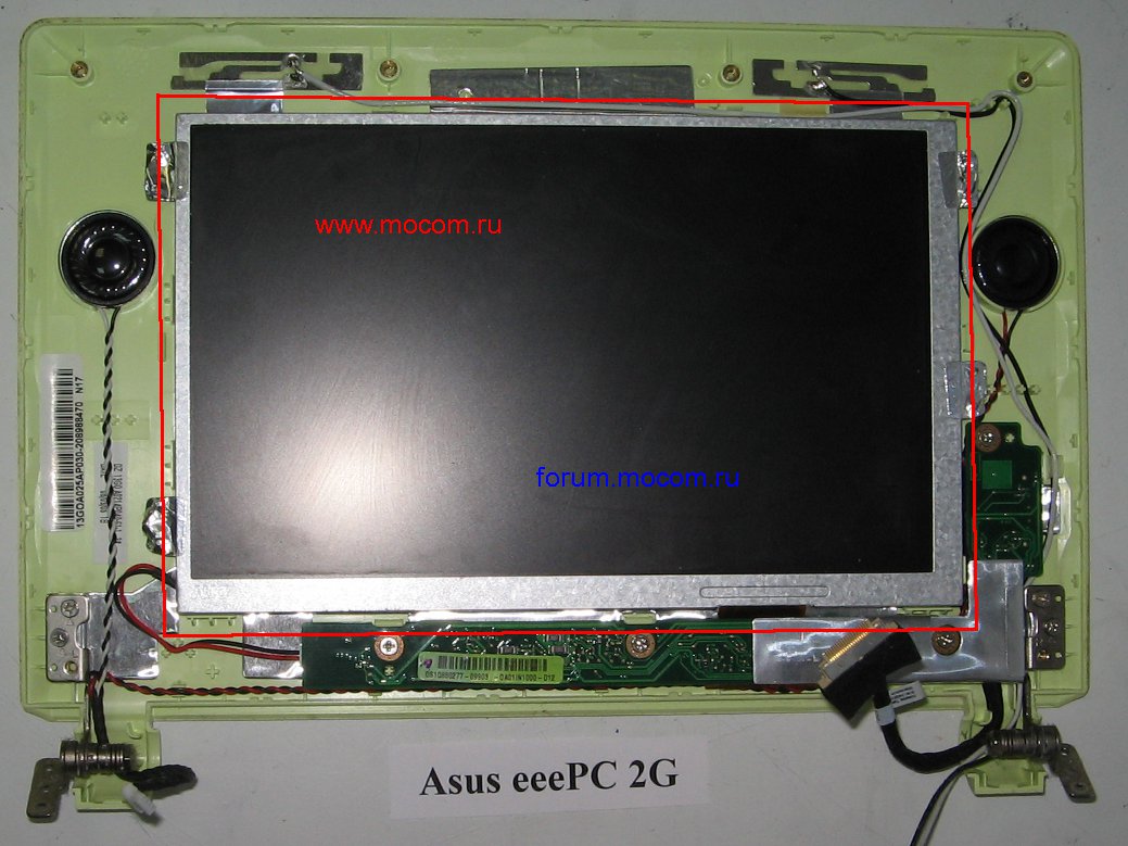  Asus Eee PC 2G Surf / Eee PC 4G:  7" 800x480, 60 pin, LED, A070VW04 V0