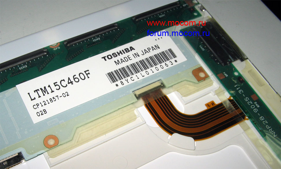  FS LifeBook C-7631: -  15" 1024x768, 20 pin, ; TOSHIBA LTM15C460F