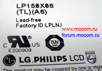    HP Compaq nx6125,  : LP150X08, 15" (1024x768), 30 pin, LG.PHILIPS