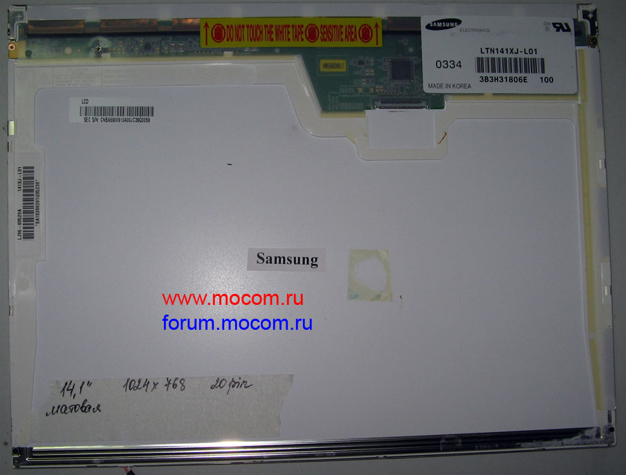  Samsung X05:  14.1" 1024x768, 20 pin, , LTN141XJ-L01