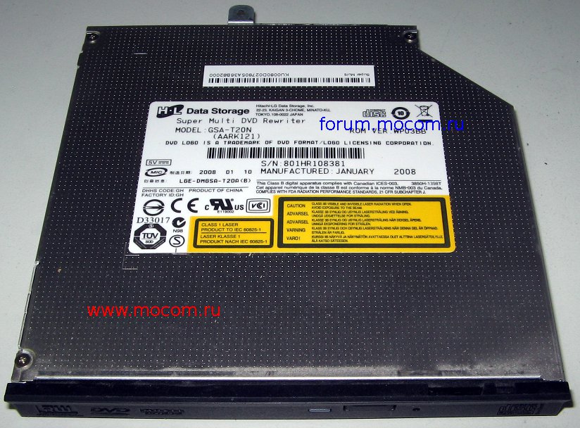  Acer Aspire 2920Z: DVD-RW GSA-T20N