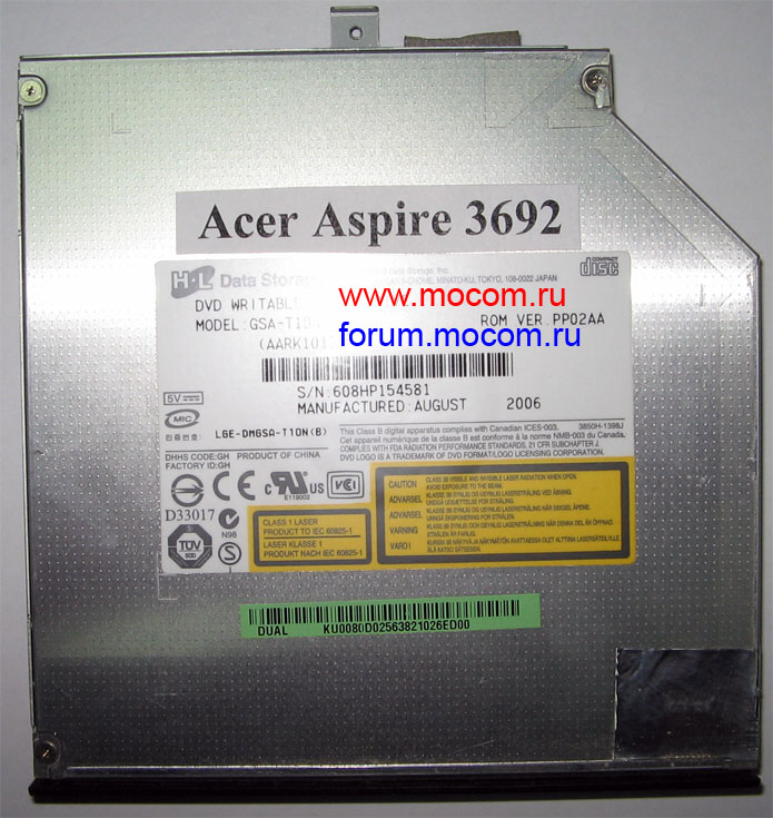 Acer Aspire 3690 / 5110: DVD-RW GSA-T10N