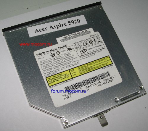  Acer Aspire 5920: DVD-RW TS-L632
