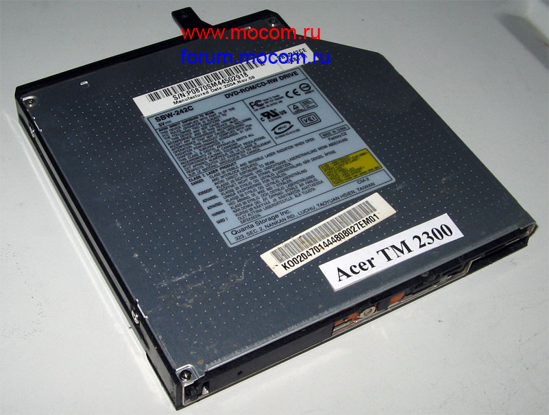 Acer Travelmate 2300: DVD/CD-RW SBW-242C