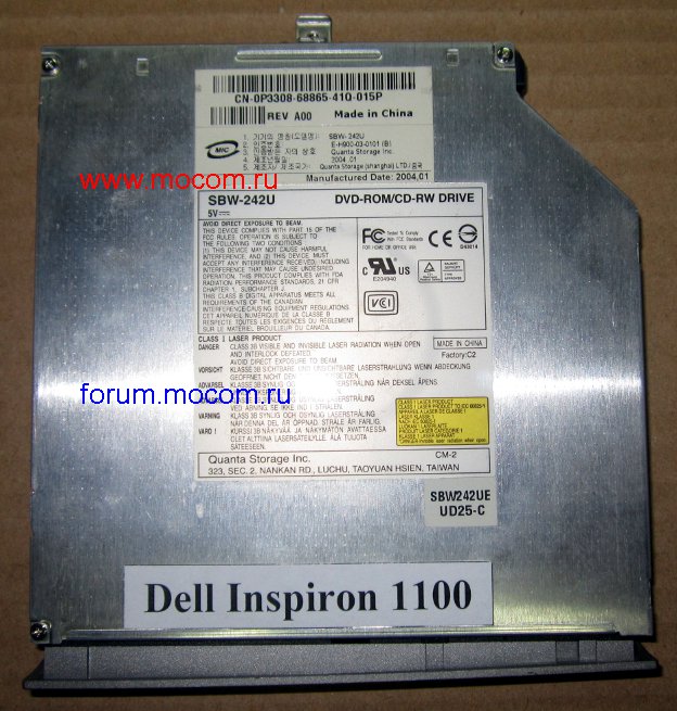  Dell Inspiron 1100: DVD/CD-RW SBW-242U