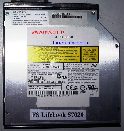 FS LifeBook S7020: DVD-RW NEC ND-6500A
