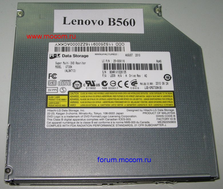  Lenovo B560: DVD-RW GT30N