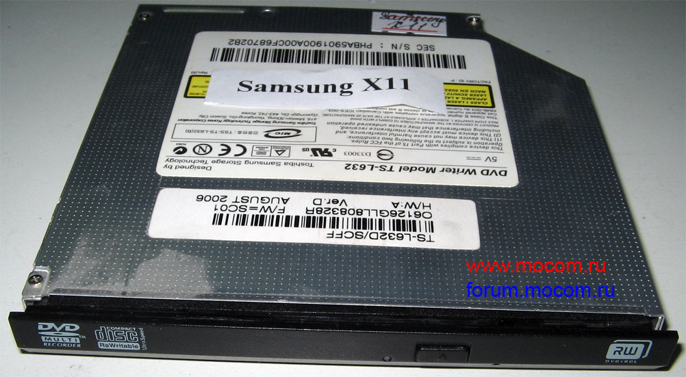 DVD-RW TS-L632   Samsung X11 / R25