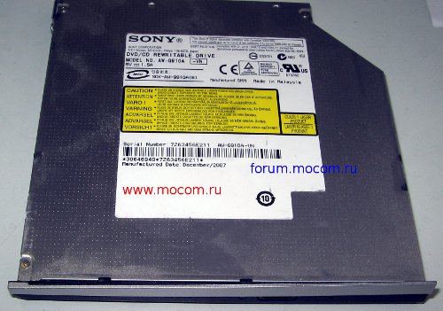  Sony VAIO VGN-SZ7RMN/B / PCG-6W6P: DVD-RW Sony AW-G910A IDE