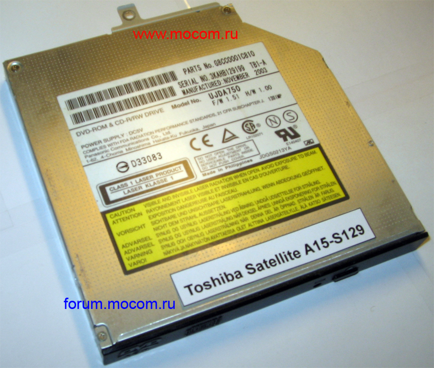 DVD/CD-RW UJDA750  Toshiba Satellite A15-S129 / M30-S350