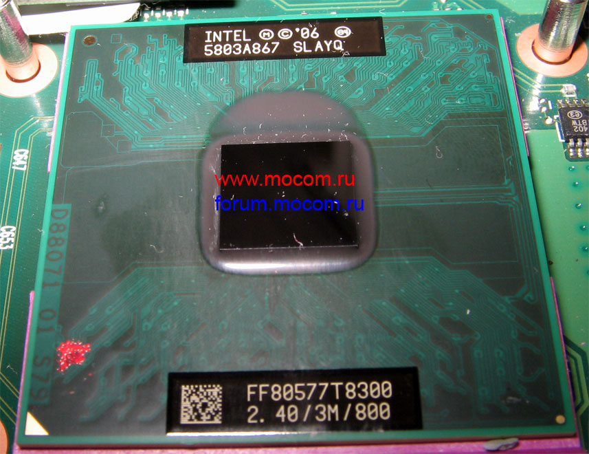  Acer Aspire 8920G, Sony VAIO VGN-FZ31ZR / PCG-3A3P:  Intel Core2 Duo T8300; 3M Cache, 2.40 GHz, 800 MHz FSB; SLAYQ, FF80577T8300
