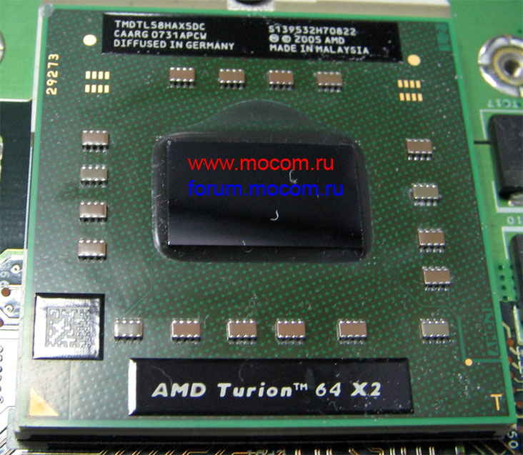  AMD Turion 64 X2 Dual-Core, 1900MHz, TMDTL58HAX5DC