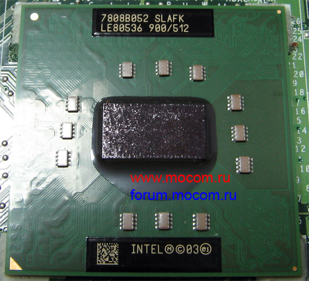  Asus Eee PC 900:  Intel Celeron M 900MHz, 7808B052 SLAFK LE80536 900/512